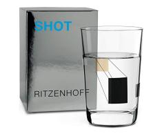 Ritzenhoff 3560009 Vaso de chupito, Vidrio, Platino Negro Oro