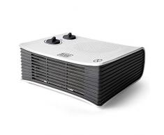 Black+Decker BXSH2001E – Calefactor 2000W. 2 potencias de calor. Función ventilador. Termostato regulable. Protector térmico de seguridad. Blanco
