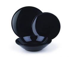 Color Life Vajilla 18 Piezas Negro