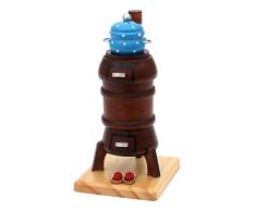 Figura de madera para ahumar como horno para ahumar en color marrón, 9 x 8 x 16 cm.