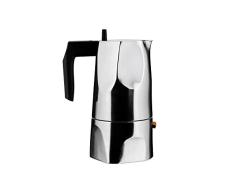 Alessi Ossidiana - Cafetera (aluminio, asa de resina termoplástica negra)