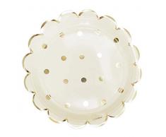 Scrapcooking 0217 - Platos llanos (8 unidades, 23 cm), color dorado