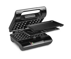 Nova 117002 - Grill y Sandwichera Compacta, Almacenamiento de Cable, Placas Desmontables para Sandwichera, Parrilla de Mesa, Gofrera, 700 W