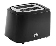 Beko - TAM4201B – Tostador para 2 rebanadas, 850W potencia, color negro. Función descongelar, calentar y cancelar tostado. 7 Niveles de tostado. Botón expulsar tostada