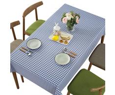 kabinga Polvo06 Prueba de Polvo Cuadrado Elegante Mantel Impermeable Decorado para la Cocina,Azul, Cotton, blue