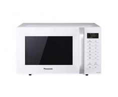 Panasonic NN-K35HWMEBG - Horno de microondas combinado con grill, 800 W, 23 litros, 63 decibelios, acero, 5 velocidades