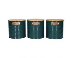 Kitchen Craft KITCHENCRAFT, Recipientes de almacenamiento, verde azulado, 3 piezas, en caja de regalo