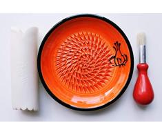 JOSKO Produkte 2739 - Juego de platos de rallado (cerámica), color rojo