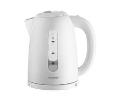 Concept Electrodomésticos RK2330 Hervidor de Agua, 2200 W, 1.7 litros, Plástico, Blanco