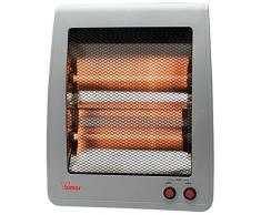 Bimar S801.EU - Calefactor (Calentador infrarrojo, Piso, Gris, De plástico, Acero inoxidable, Botones, 800 W)