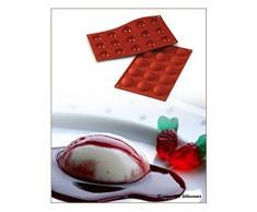 Silikomart - Molde para horno, semiesférico, silicona, naranja, 40 mm