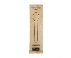 Tessera Bio Products QA124BWFSC - Cucharas de madera (1/1, 16 cm de largo, 100 unidades)