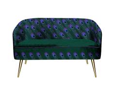 Sofá DKD Home Decor Metal Poliéster Verde (130 x 70 x 80 cm)