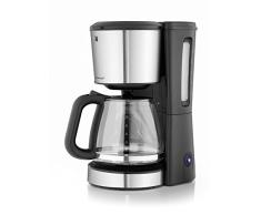 WMF BUENO - Cafetera de filtro de vidrio, 10 tazas, cafetera con jarra de cristal aromatizante, sistema antigoteo, placa calentadora, cromargan/plata, 1000 W