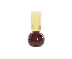 Jarrón DKD Home Decor Cristal Amarillo Granate Moderno (15 x 15 x 30.5 cm)