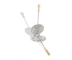 CBE Elettrodomestici - 2030100AL - Molde redondo de aluminio para galletas/obleas de barquillo típicas italianas (ferratelle)