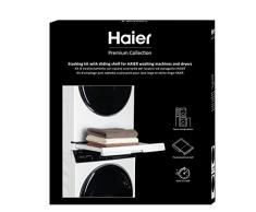 Kit de Apilamiento para Lavadora y Secadora Haier con Estante Deslizante, Kit de Columna para Ahorrar Espacio, Perfecto para las Lavadoras y las Secadoras Haier Serie 3, 5, 7