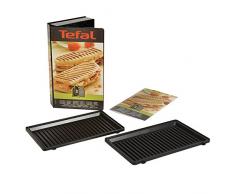 Tefal Snack Collection Caja de 2 platos Panini Grill + Libro de recetas, Compatible con Tefal XA800312 Snack Time Sandwich Makers, Rosa, Grande