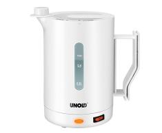 Unold 564158 Hervidor de Agua para Viajes, 1000 W, 0.5 litros, Plástico, Blanco