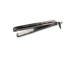 Ohmex OHM-HSY-977-ST- Plancha de pelo de 46 W, placa con revestimiento de cerámica y apagado automático en 60 minutos, mango de bloqueo, dimensiones: 315 x 80 x 60 mm, gris y negro