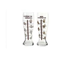 Vaso para Cerveza DKD Home Decor Transparente Cristal (1,5 L) (10 x 10 x 30 cm) (2 pcs)