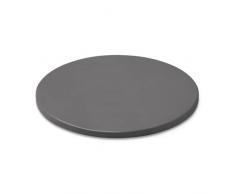 Weber Piedra de pizza esmaltada hecha a mano, piedra de cordierita, sistema de barbacoa gourmet Weber hecho a mano, accesorios para barbacoa Weber pequeños, 26 cm, negro (18413)