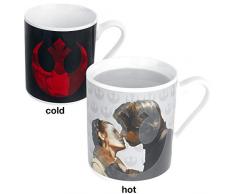 Star Wars - Taza con efecto tÃ©rmico, diseÃ±o de princesa Leia y Han Solo