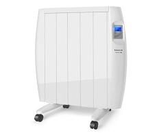 Taurus Tallin 900 - Emisor térmico, tecnología seca, programación diaria-semanal, temperatura hasta 35ºC, funcionamiento confort y económico, Incluye ruedas y soporte pared, 5 elementos, 900W