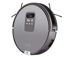 ZACO - Robot aspirador y fregasuelos V80 con mando a distancia - recipiente XXL 750 ml - Aspiradora y fregadora 2 en 1 para suelos duros, madera y alfombras - Robots aspiradores para animales