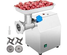 VEVOR Picadora de carne eléctrica de acero inoxidable con relleno para salchichas (850 W, 122 kg/h)