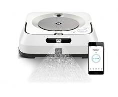 iRobot Braava m6134: Robot fregasuelos con WiFi, pulverizador a presión y navegación Superior Áreas Grandes, Friega y Pasa la mopa Recarga y reanudación automática programable por App, Blanco