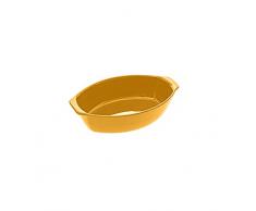 Plato oval 28x17 cm Cerámica amarilla