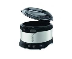Moulinex AF179D Freidora, 1900 W, 2.1 L, color negro y plata