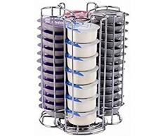 Exzact Soportes para Cápsulas Compatible para Tassimo (52 Piezas) - Expositores para cápsulas de café Tassimo - Soporte Giratorio 360° para Torre de cápsulas