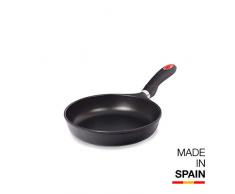 Valira Black - Sartén Premium de 24 cm hecha en España, aluminio fundido con antiadherente reforzado, apta para inducción