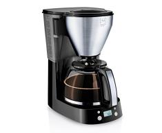 Melitta Easy Top Timer 1010-15-Cafetera de Filtro con Jarra de Cristal, función, Color, Plástico Acero Inoxidable, Temporizador Negro