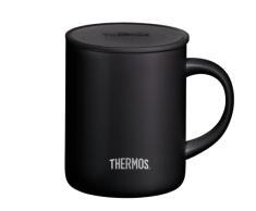 THERMOS Longlife Cup 4071.232.035 - Taza de acero inoxidable (350 ml, con tapa integrada), color negro