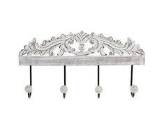 Perchero de Pared DKD Home Decor Metal Madera de mango (35.5 x 6.5 x 20 cm)