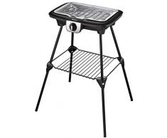 Tefal barbacoa eléctrica multifunción easy Grill 2 en 1 de horno BBQ Parrilla y plancha (uso interior y exterior 2100 W Barbacoa con soporte Negro