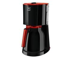 Melitta Enjoy Therm Cafetera de Filtro con Jarra Isotérmica, Negro/Rojo