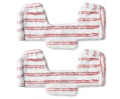 Polti PAEU0286 Kit 2 paños universales con paragolpes compatible con la aspiradora serie UNICO, Rojo y blanco