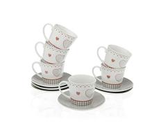 BigBuy Cooking S3404684 Tazas y Vasos, Porcelana