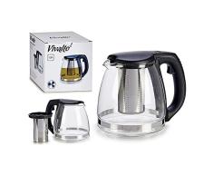 Tetera Plástico Vidrio Acero Inoxidable (1200 ml)
