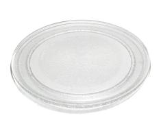 Plato de cristal liso para horno de microondas con diámetro de 24,5 cm, compatible con LG y varias marcas