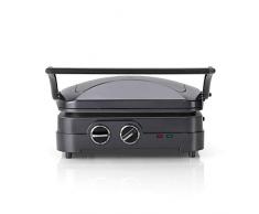 Cuisinart GR47BE Plancha y Grill, Placas Intercambiables Antiadherentes, Aptas Lavavajillas, Ajustes de Temperatura Hasta 240°C, Parrilla Eléctrica, Plancha de Asar, Uso Abierto y Cerrado