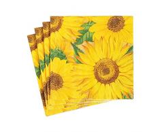 Caspari Servilletas de papel de girasoles, 20 por paquete