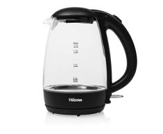 Tristar WK-3400 - Hervidor de agua eléctrico, 1.7 litros de capacidad, acero inoxidable, anillo de luz de LED, color negro