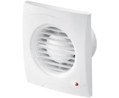 Ventilador de baño empotrable con temporizador/regulación de seguimiento, ventilador de pared para baño, cocina, silencioso, diámetro de 100 mm