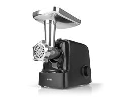 N8WERK Picadora de carne eléctrica en la edición Midnight | máx. 2000 W | 5en1: para carne, brochetas, verduras, ensalada, pan de molde | avance y retroceso | 2 niveles de potencia