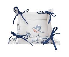 Clayre & Eef EBI47 EBI47 Early Bird - Panera (35 x 35 cm), diseño de pájaro, color azul
